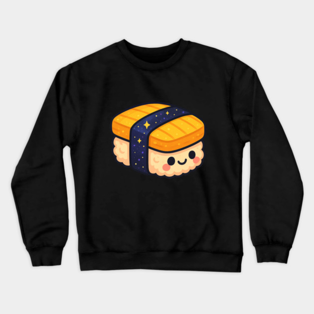 Cosmic Sushi Bite – Cute Space Sushi Art | Kawaii Galaxy Food Tee Crewneck Sweatshirt by Anne Lee