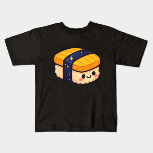 Cosmic Sushi Bite – Cute Space Sushi Art | Kawaii Galaxy Food Tee Kids T-Shirt by Anne Lee