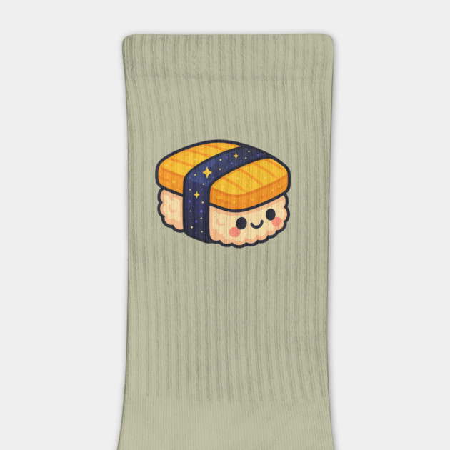 Cosmic Sushi Bite – Cute Space Sushi Art | Kawaii Galaxy Food Tee by Anne Lee