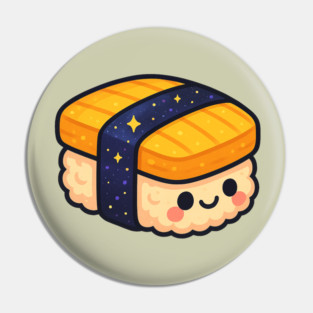 Cosmic Sushi Bite – Cute Space Sushi Art | Kawaii Galaxy Food Tee Pin