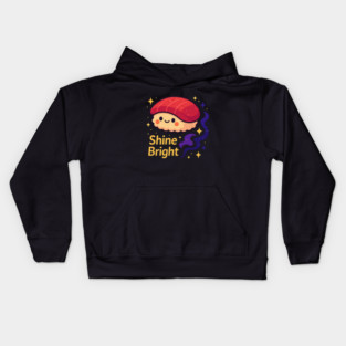 Shine Bright – Cute Space Sushi Art | Kawaii Cosmic Food Tee Kids Hoodie