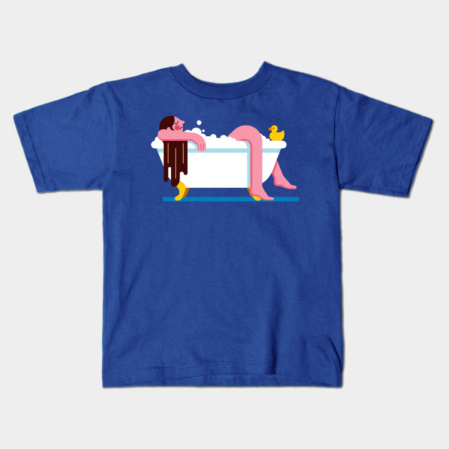 Relaxing Bath Time Kids T-Shirt by enrynz