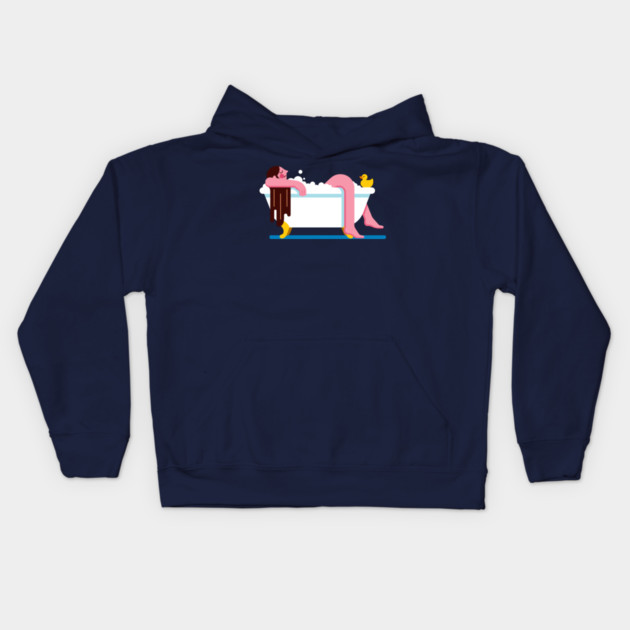 Relaxing Bath Time Kids Hoodie by enrynz