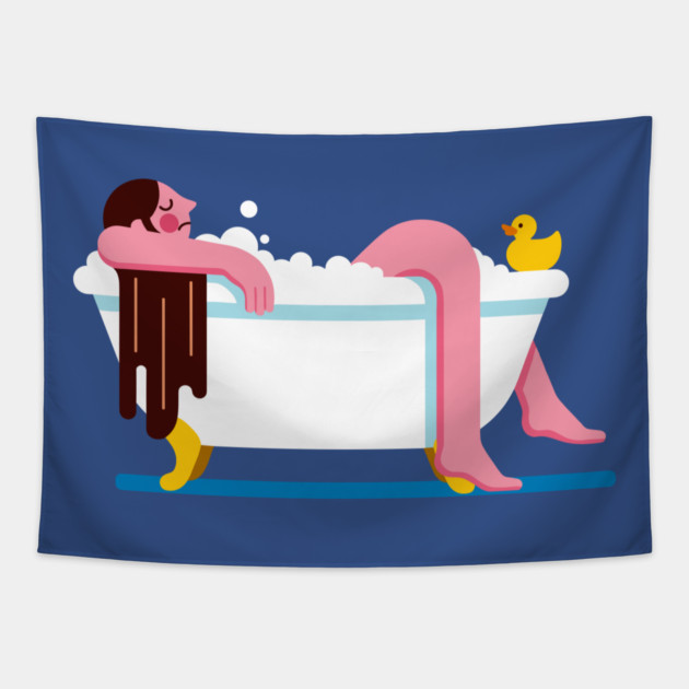 Relaxing Bath Time Tapestry by enrynz