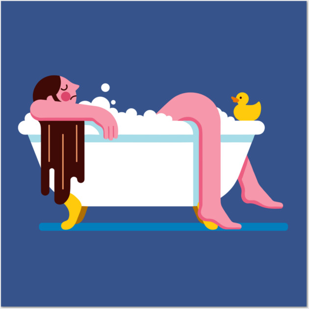 Relaxing Bath Time Wall Art by Digironin