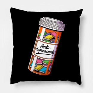Books as Antidepressants Pillow