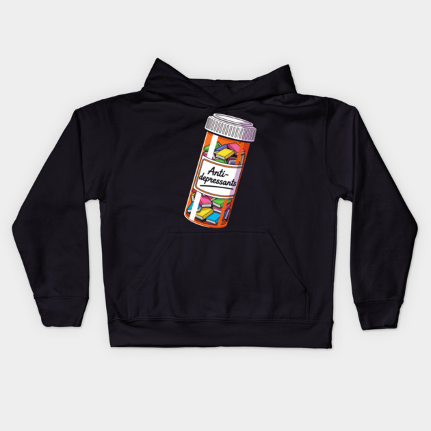 Books as Antidepressants Kids Hoodie by enrynz