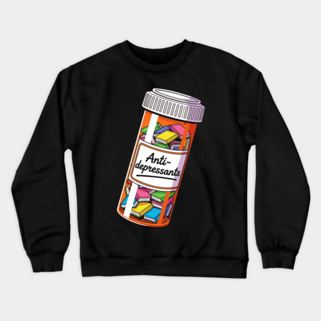 Books as Antidepressants Crewneck Sweatshirt by enrynz