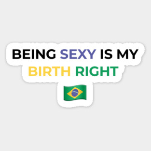 Being Sexy is My Birth Right Brazil Magnet