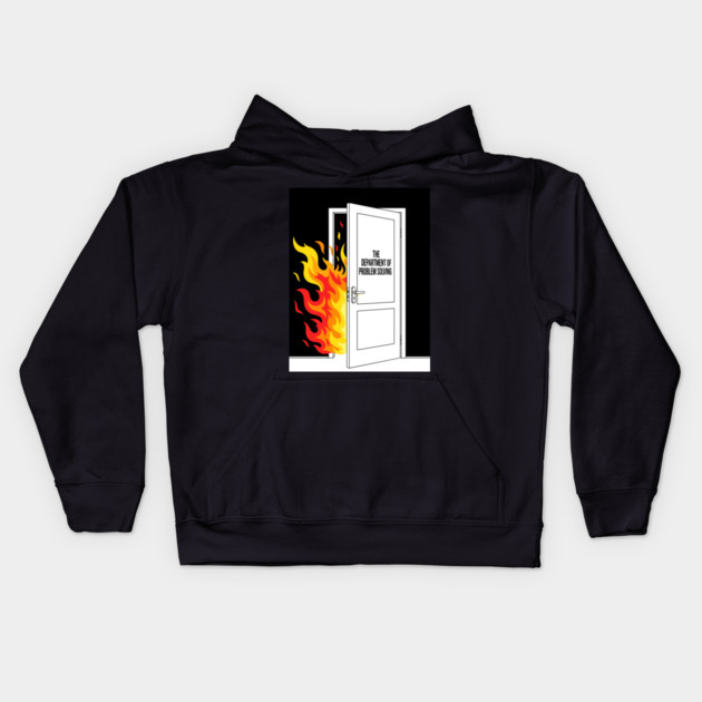 Burning Problem Solver Kids Hoodie by enrynz