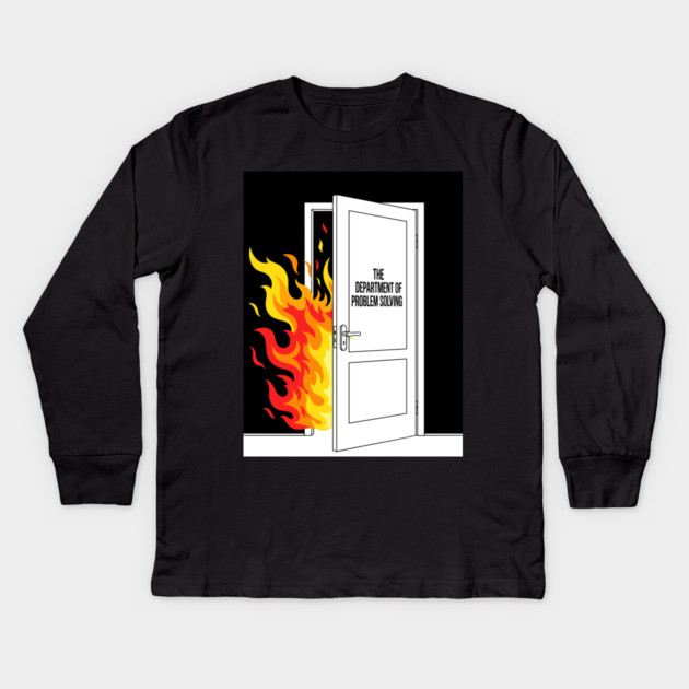 Burning Problem Solver Kids Long Sleeve T-Shirt by enrynz
