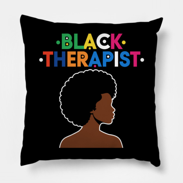 Black Therapist Pillow by enrynz