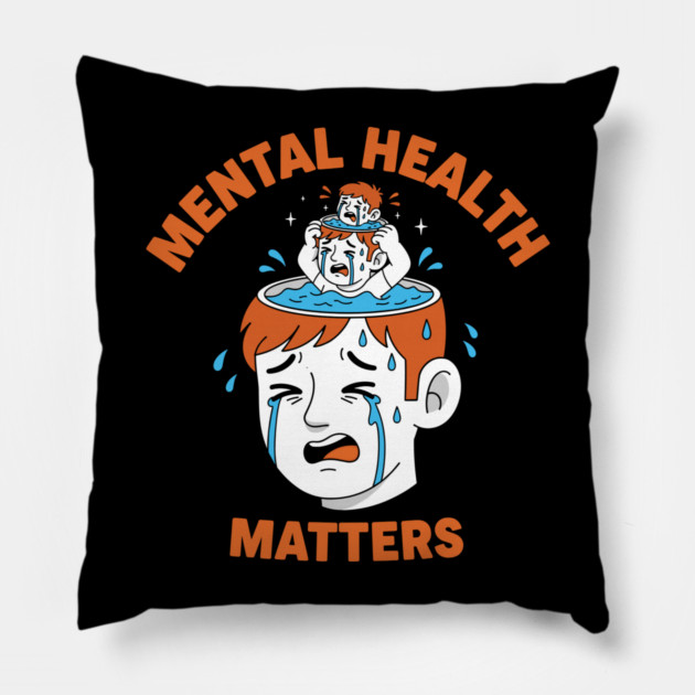 Mental Health Matters Pillow by enrynz