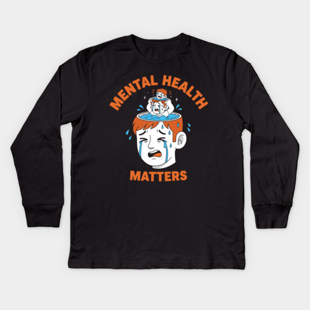 Mental Health Matters Kids Long Sleeve T-Shirt by enrynz