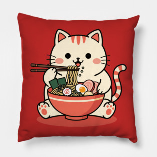 Purrfect Ramen Cat Pillow
