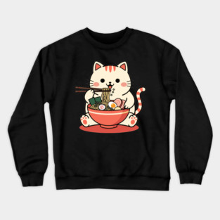 Purrfect Ramen Cat Crewneck Sweatshirt