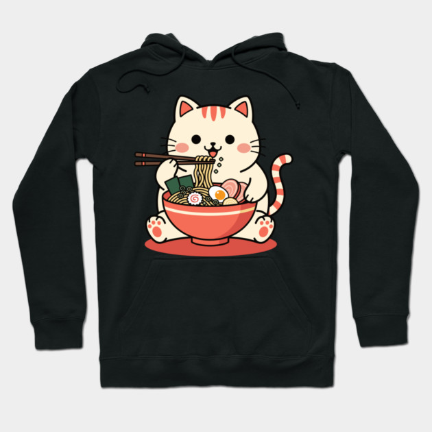 Purrfect Ramen Cat Hoodie by enrynz