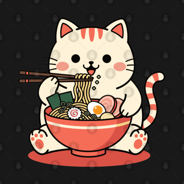Purrfect Ramen Cat by enrynz