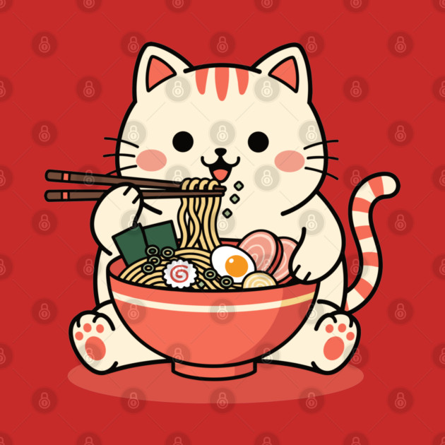 Purrfect Ramen Cat by enrynz