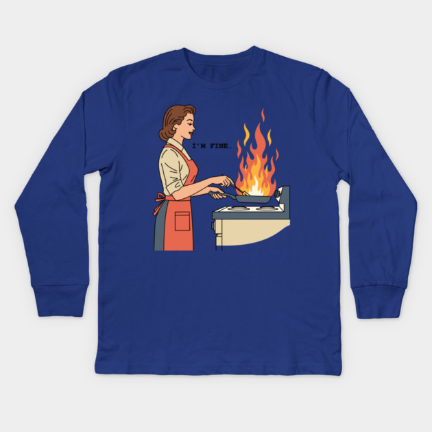 I'm Fine Kids Long Sleeve T-Shirt by enrynz