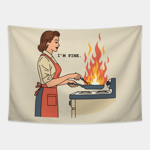 I'm Fine Tapestry by enrynz