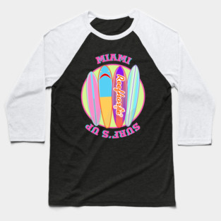Miami Surf's Up Baseball T-Shirt