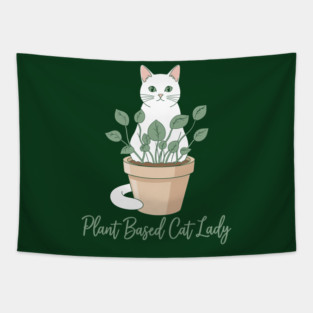 Plant Based Cat Lady Tapestry