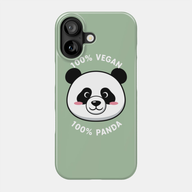 100% vegan, 100% Panda Phone Case by enrynz