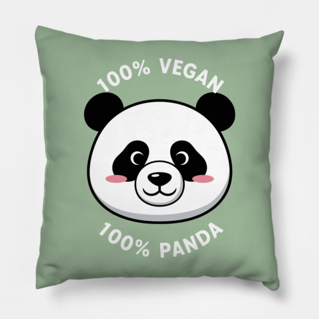 100% vegan, 100% Panda Pillow by enrynz