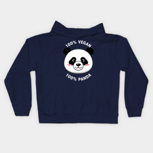 100% vegan, 100% Panda Kids Hoodie
