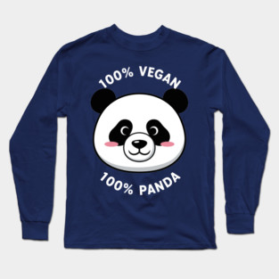 100% vegan, 100% Panda Long Sleeve T-Shirt