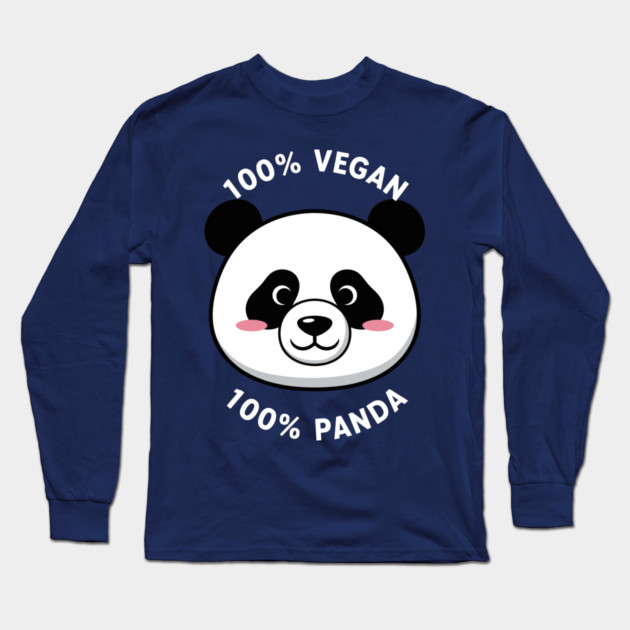 100% vegan, 100% Panda Long Sleeve T-Shirt by enrynz