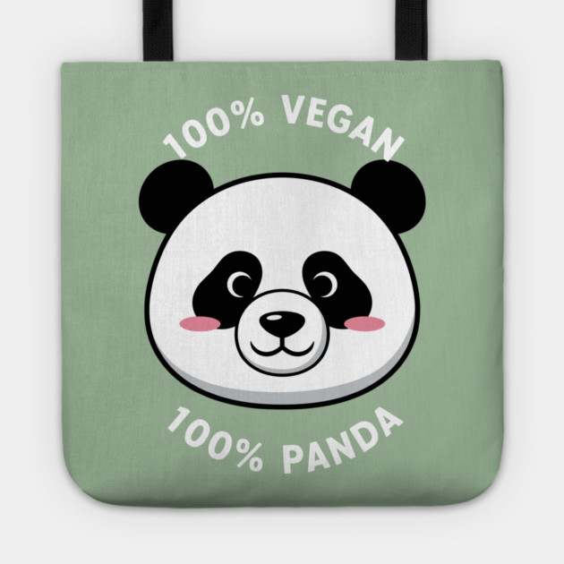 100% vegan, 100% Panda Tote by enrynz