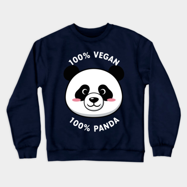100% vegan, 100% Panda Crewneck Sweatshirt by enrynz