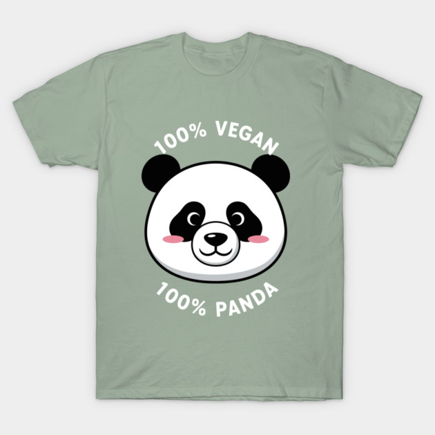 100% vegan, 100% Panda T-Shirt by enrynz
