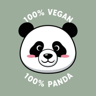 100% vegan, 100% Panda T-Shirt
