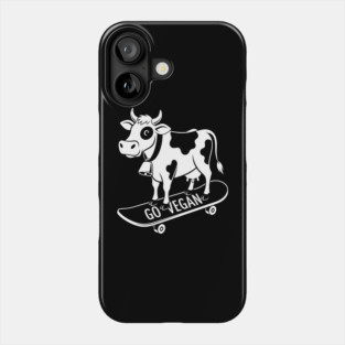 Rad Skateboarder Cow Phone Case