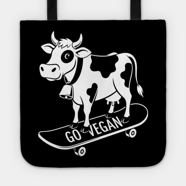 Rad Skateboarder Cow Tote by enrynz