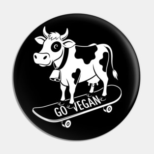 Rad Skateboarder Cow Pin