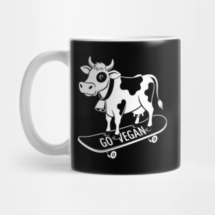 Rad Skateboarder Cow Mug