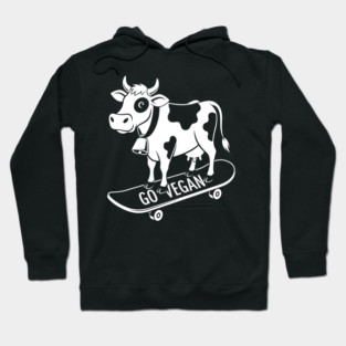 Rad Skateboarder Cow Hoodie