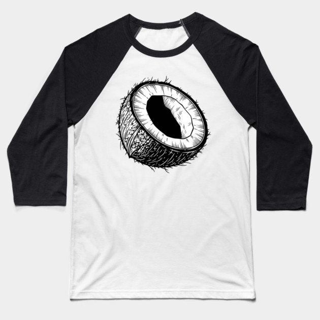 Coconut Baseball T-Shirt by Digironin