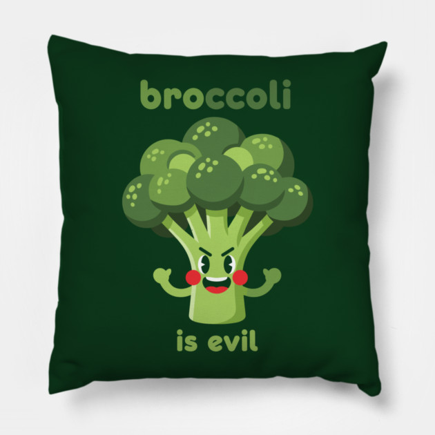 Broccoli is Evil Pillow by enrynz