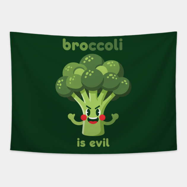 Broccoli is Evil Tapestry by enrynz
