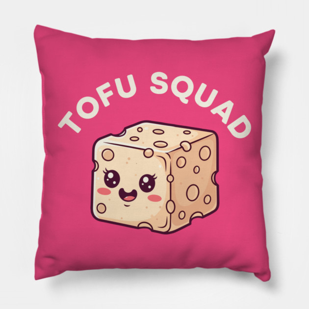 Kawaii Tofu Squad Pillow by enrynz