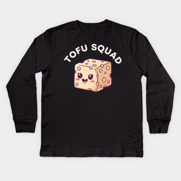 Kawaii Tofu Squad Kids Long Sleeve T-Shirt by enrynz