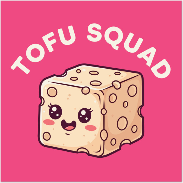 Kawaii Tofu Squad Wall Art by Digironin