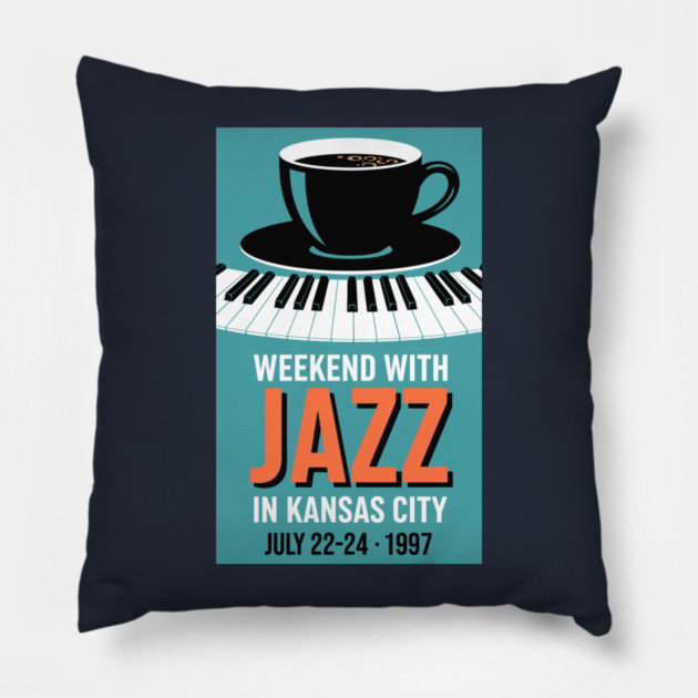 Retro Jazz Weekend Pillow by enrynz