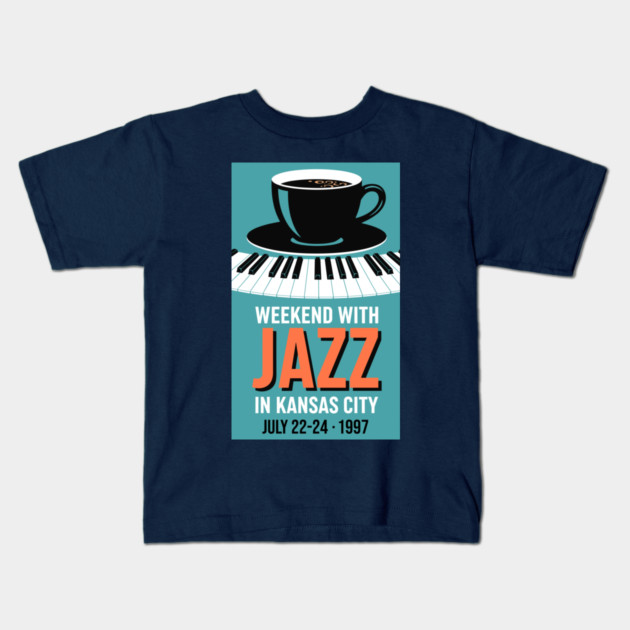 Retro Jazz Weekend Kids T-Shirt by enrynz