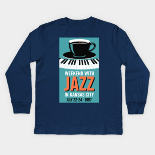 Retro Jazz Weekend Kids Long Sleeve T-Shirt